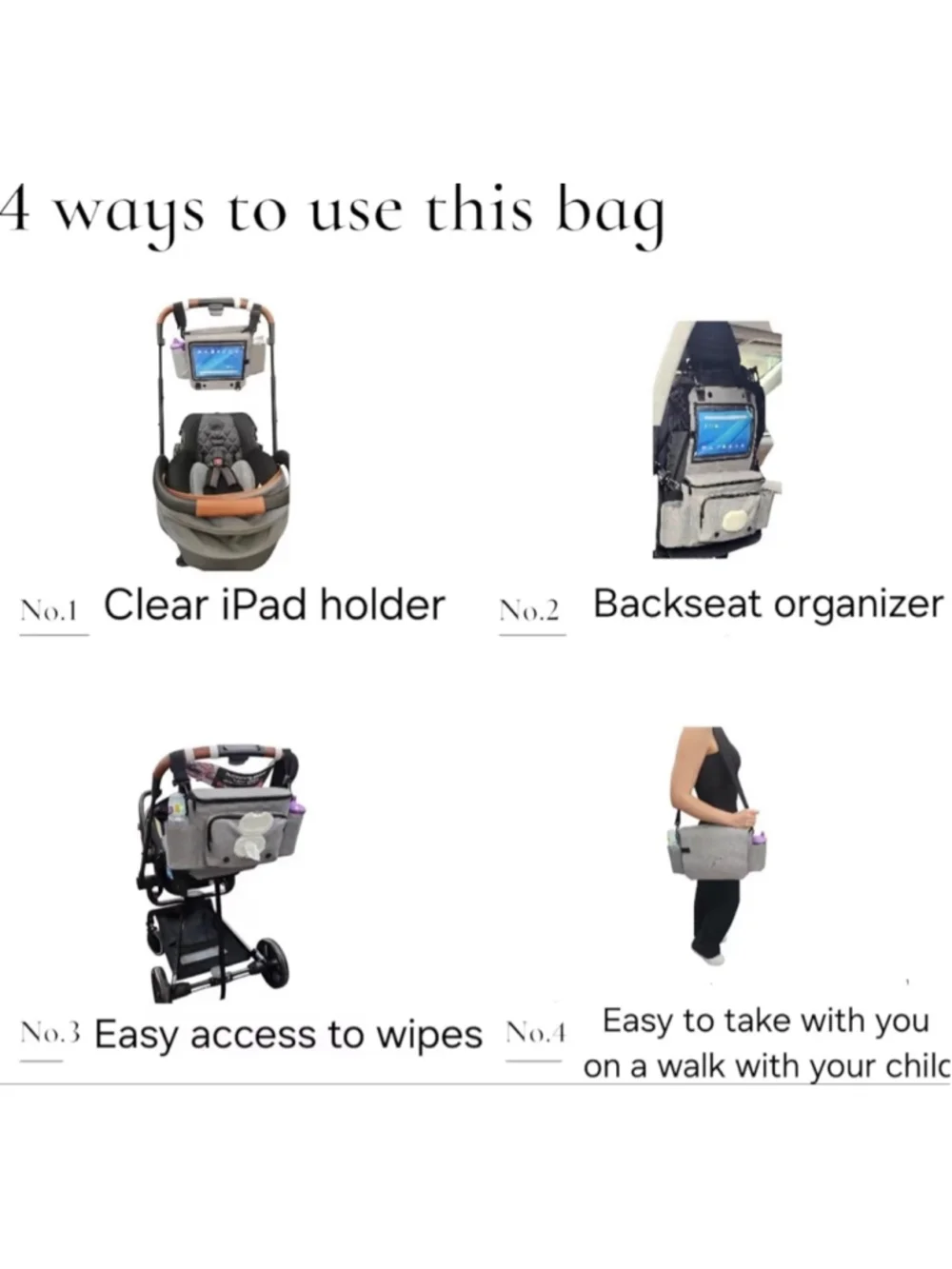 NEW Baby diaper bag organizer for baby stroller Car organizer